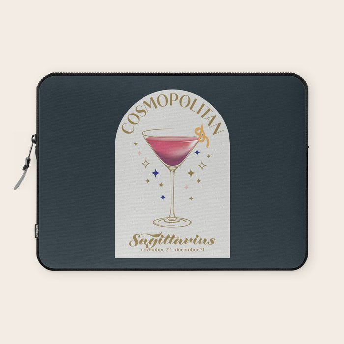 Cosmopolitan Cocktail Zodiac Sign Laptop Sleeve Gallery Image 1