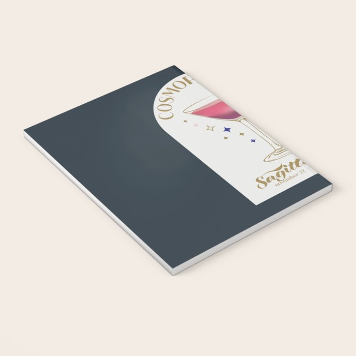 Cosmopolitan Cocktail Zodiac Sign Notebook Gallery Image 3