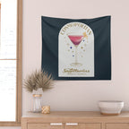 Cosmopolitan Cocktail Zodiac Sign Wall Tapestry Gallery Image 2
