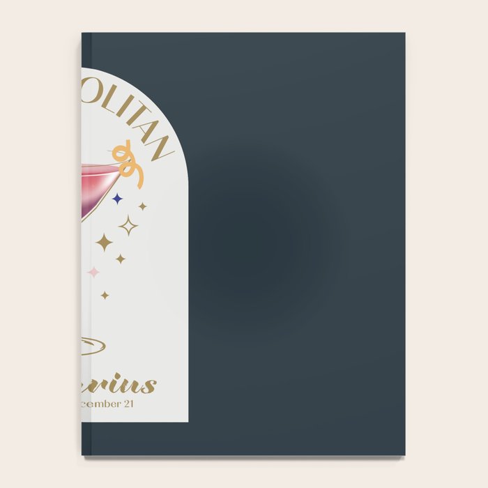 Cosmopolitan Cocktail Zodiac Sign Notebook Gallery Image 4
