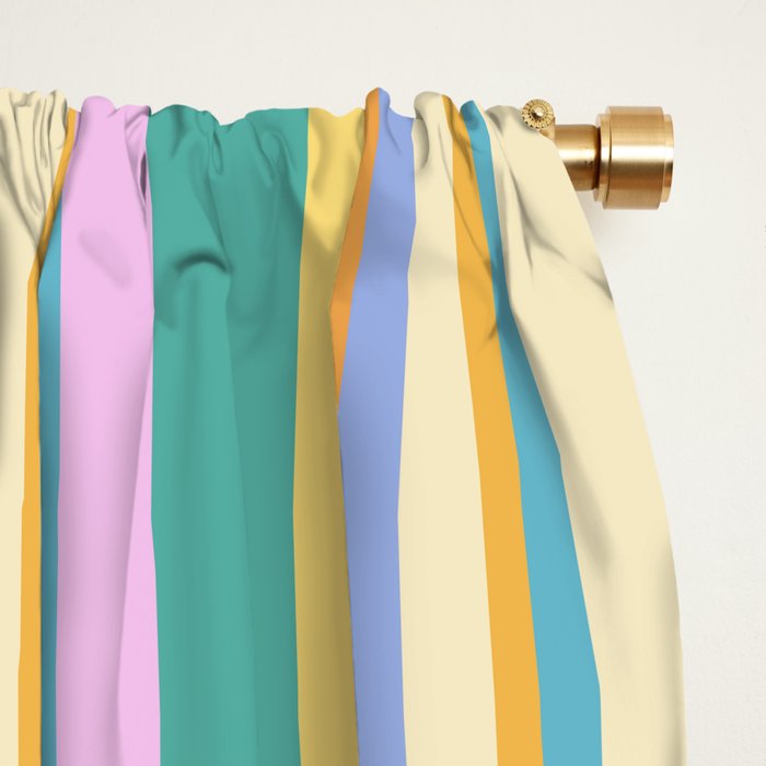 Classic Stripes XXIV - 90s Summer Window Curtain Gallery Image 2