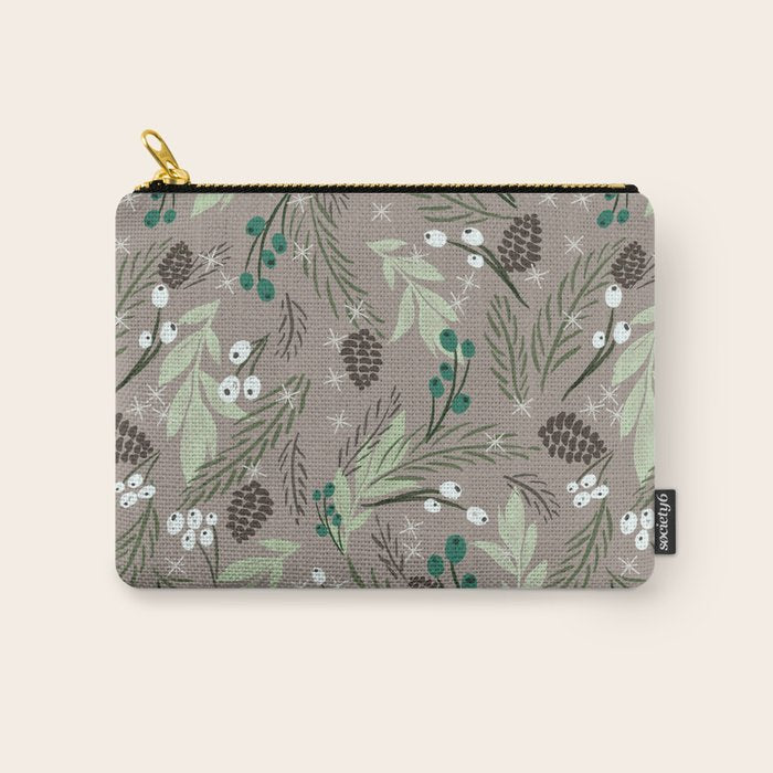 Christmas Foliage - Earth Carry All Pouch Gallery Image 1