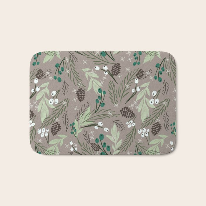 Christmas Foliage - Earth Bath Mat Gallery Image 1