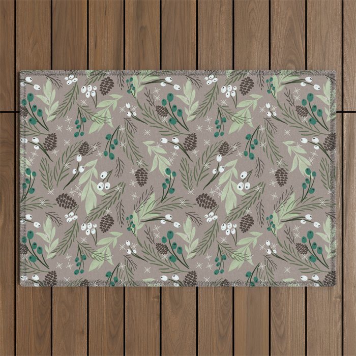 Christmas Foliage - Earth Outdoor Rug Gallery Image 1