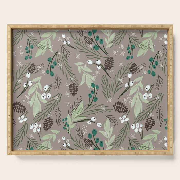 Christmas Foliage - Earth Serving Tray Gallery Image 1