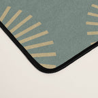 Boho Summer Sun Pattern XVI Neutral Earthy Sage Yellow Desk Mat Gallery Image 4