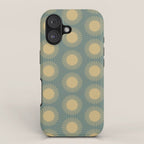 Boho Summer Sun Pattern XVI Neutral Earthy Sage Yellow iPhone Case Gallery Image 1
