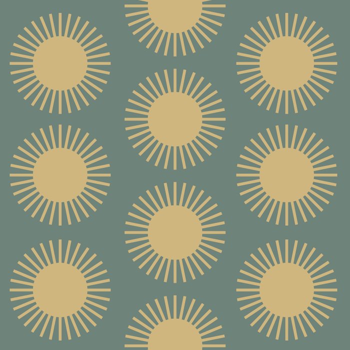 Boho Summer Sun Pattern XVI Neutral Earthy Sage Yellow Coffee Mug Gallery Image 2