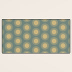 Boho Summer Sun Pattern XVI Neutral Earthy Sage Yellow Desk Mat Gallery Image 3