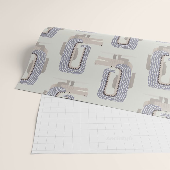 Whimsical Crocodile Wrapping Paper Gallery Image 2