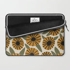 Floral Pattern / Turmeric Yellow & Green Laptop Sleeve Gallery Image 2