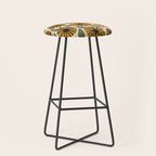 Floral Pattern / Turmeric Yellow & Green Stool Gallery Image 1