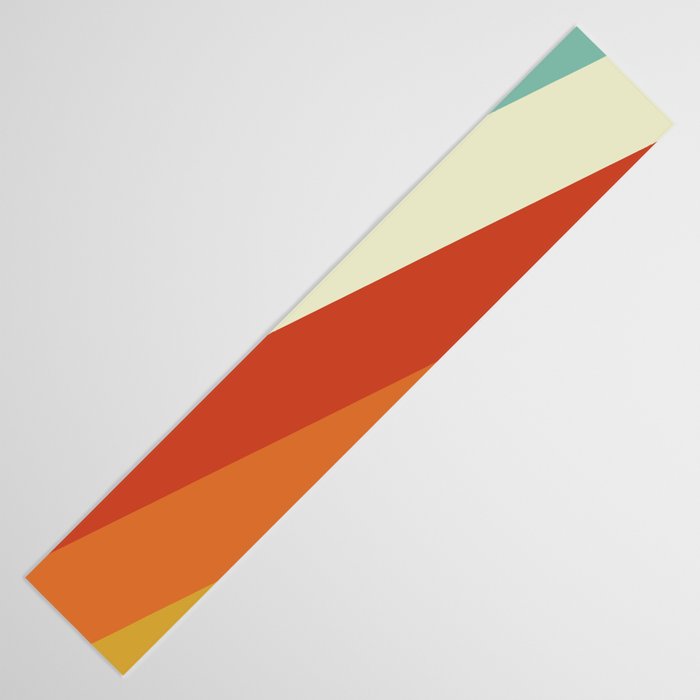Renpet - Colorful Classic Abstract Minimal Retro 70s Style Stripes Design Table Runner Gallery Image 3