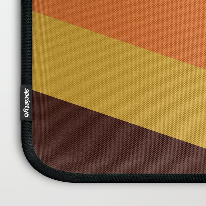 Renpet - Colorful Classic Abstract Minimal Retro 70s Style Stripes Design Laptop Sleeve Gallery Image 3