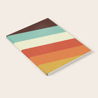 Renpet - Colorful Classic Abstract Minimal Retro 70s Style Stripes Design Notebook Gallery Image 2