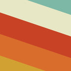 Renpet - Colorful Classic Abstract Minimal Retro 70s Style Stripes Design Coffee Mug Gallery Image 2