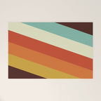 Renpet - Colorful Classic Abstract Minimal Retro 70s Style Stripes Design Welcome Mat Gallery Image 1