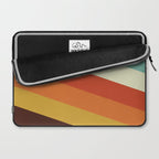 Renpet - Colorful Classic Abstract Minimal Retro 70s Style Stripes Design Laptop Sleeve Gallery Image 2