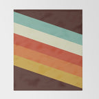 Renpet - Colorful Classic Abstract Minimal Retro 70s Style Stripes Design Throw Blanket Gallery Image 2