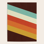 Renpet - Colorful Classic Abstract Minimal Retro 70s Style Stripes Design Poster Gallery Image 4