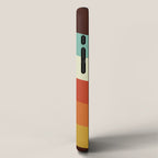Renpet - Colorful Classic Abstract Minimal Retro 70s Style Stripes Design iPhone Case Gallery Image 2