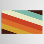 Renpet - Colorful Classic Abstract Minimal Retro 70s Style Stripes Design Tablecloth Gallery Image 2