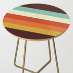 Renpet - Colorful Classic Abstract Minimal Retro 70s Style Stripes Design Side Table Gallery Image 2
