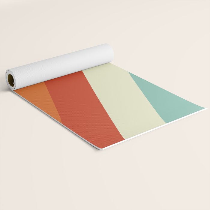 Renpet - Colorful Classic Abstract Minimal Retro 70s Style Stripes Design Yoga Mat Gallery Image 2