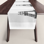1888-1889 The Rise of the Eiffel Tower Construction Sequence black and white photography Table Runner Gallery Image 1
