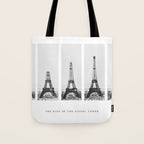 1888-1889 The Rise of the Eiffel Tower Construction Sequence black and white photography Tote Bag Gallery Image 1