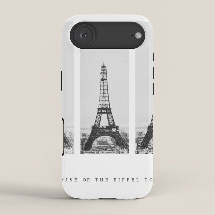 1888-1889 The Rise of the Eiffel Tower Construction Sequence black and white photography iPhone Case Gallery Image 2