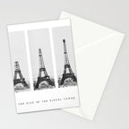 1888-1889 The Rise of the Eiffel Tower Construction Sequence black and white photography Stationery Card Gallery Image 2