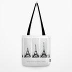 1888-1889 The Rise of the Eiffel Tower Construction Sequence black and white photography Tote Bag Gallery Image 2