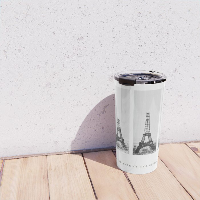 1888-1889 The Rise of the Eiffel Tower Construction Sequence black and white photography Travel Mug Gallery Image 4