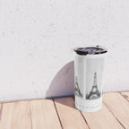 1888-1889 The Rise of the Eiffel Tower Construction Sequence black and white photography Travel Mug Gallery Image 4