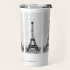 1888-1889 The Rise of the Eiffel Tower Construction Sequence black and white photography Travel Mug Gallery Image 2
