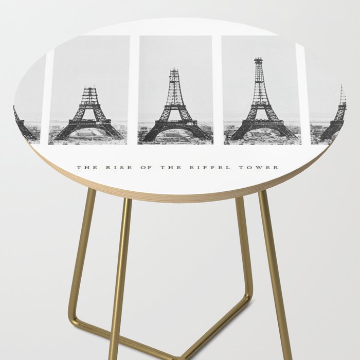 1888-1889 The Rise of the Eiffel Tower Construction Sequence black and white photography Side Table Gallery Image 2
