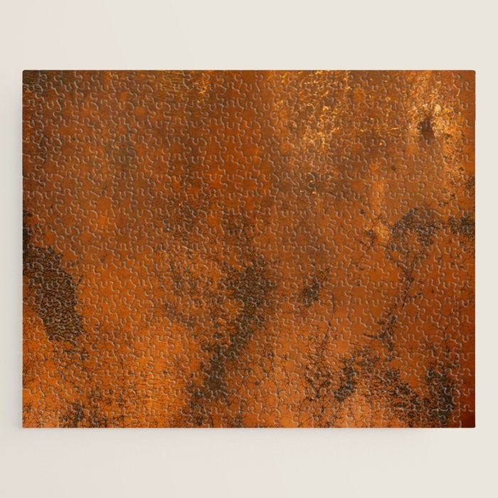 Aesthetic Rust Copper Japandi Art Jigsaw Puzzle Gallery Image 1