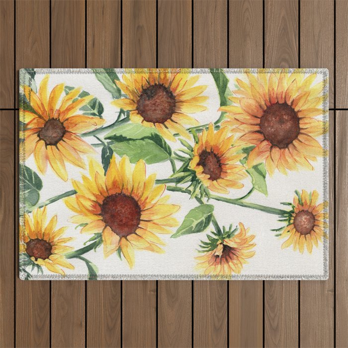 Sunflowers Outdoor Rug Gallery Image 1