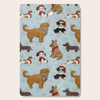 Christmas Puppies, Holiday Dog Print, Cute Puppy Pattern, Winter Pups Cutting Board Gallery Image 1
