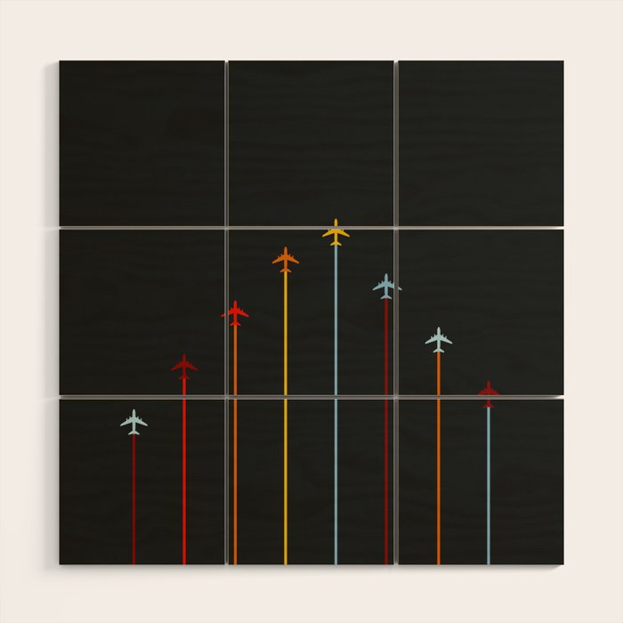 Retro Airplanes 07 Wood Wall Art Gallery Image 1