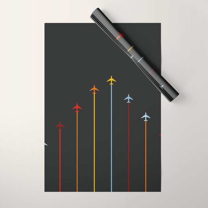 Retro Airplanes 07 Wrapping Paper Gallery Image 1