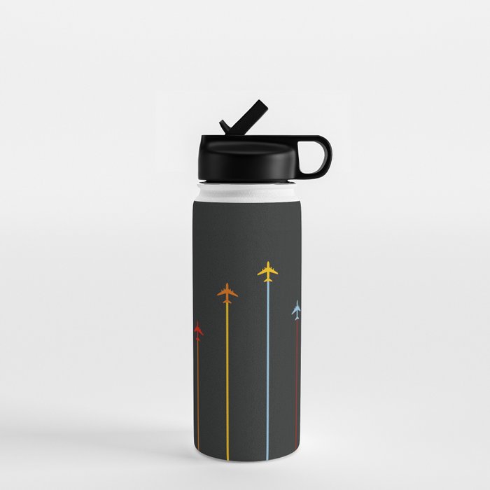 Retro Airplanes 07 Water Bottle Gallery Image 1