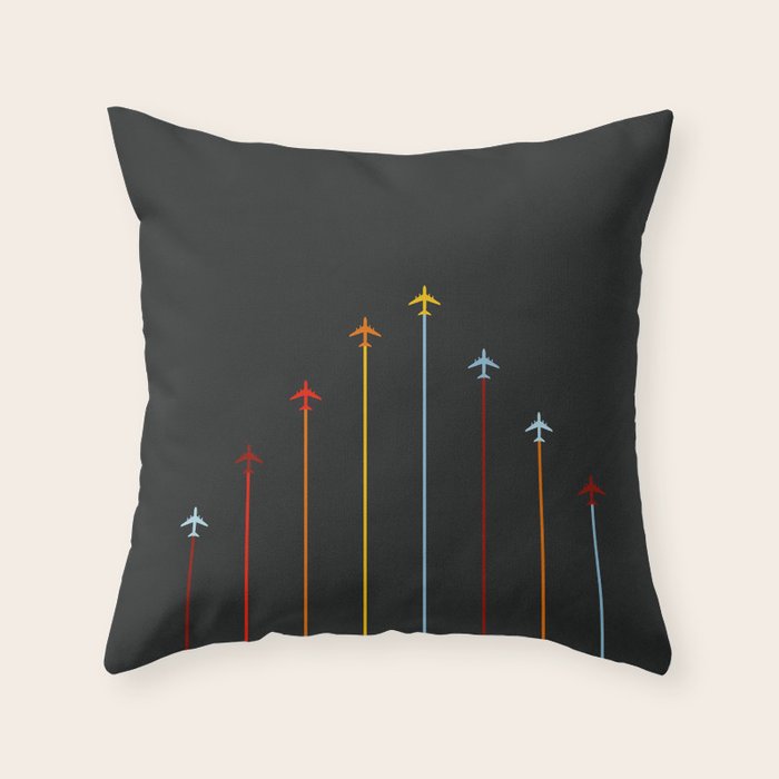 Retro Airplanes 07 Throw Pillow Gallery Image 6
