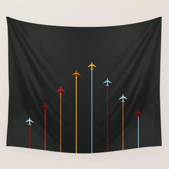 Retro Airplanes 07 Wall Tapestry Gallery Image 1