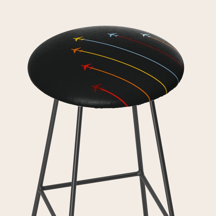 Retro Airplanes 07 Stool Gallery Image 2