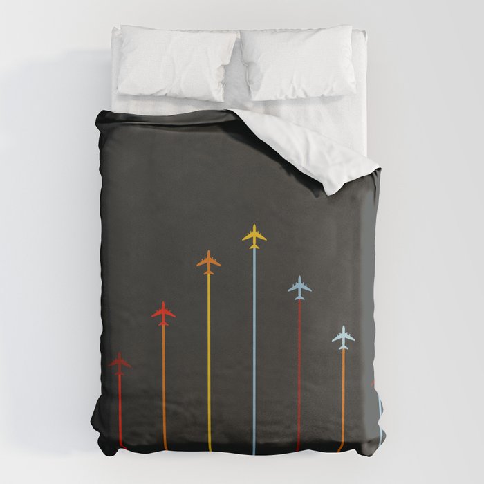 Retro Airplanes 07 Duvet Cover