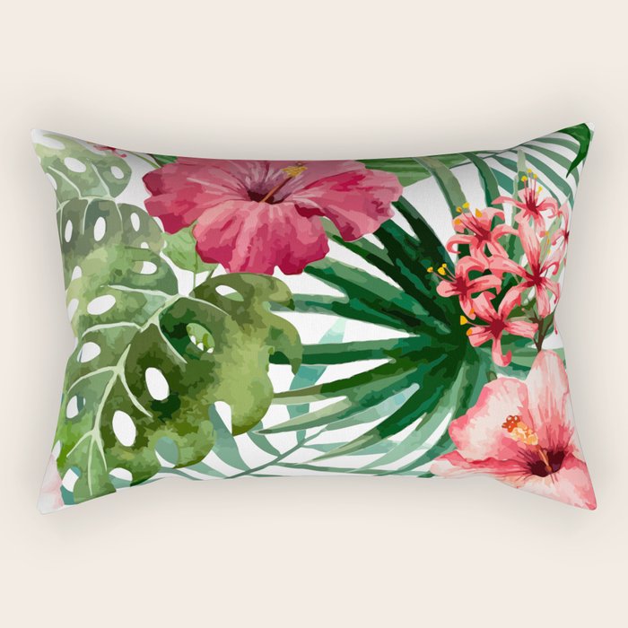 tropical hibiscus Rectangular Pillow Gallery Image 1
