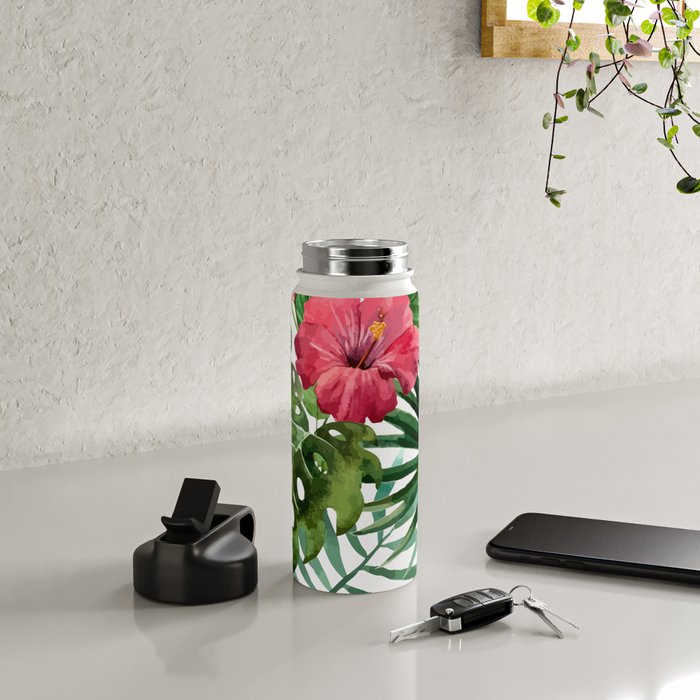 tropical hibiscus Water Bottle Gallery Image 4