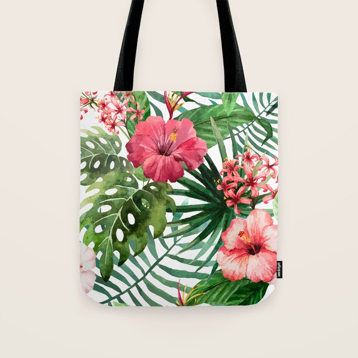 tropical hibiscus Tote Bag Gallery Image 1